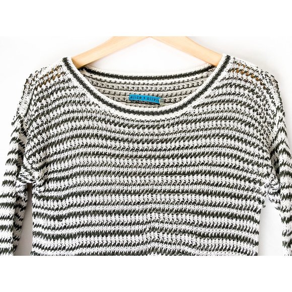 ALICE + OLIVIA ETHAN NOVELTY STRIPE SWEATER - Picture 11 of 11